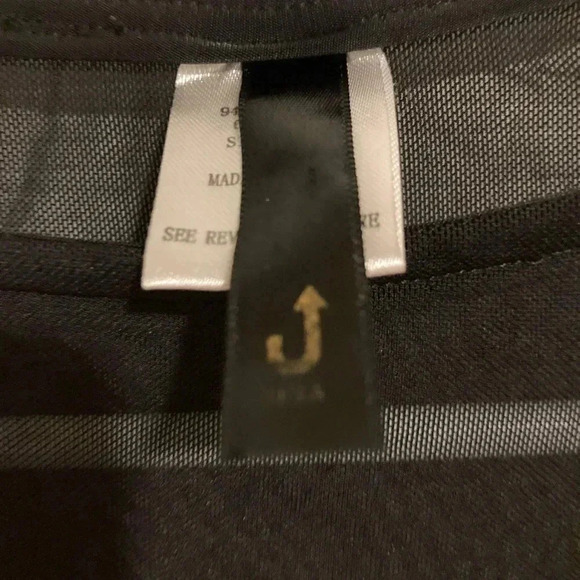 J Women’s Mini Sheer Cut-out Dress Black, Red Size Medium - Picture 6 of 9